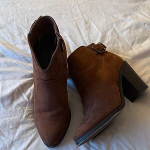 JustFab Chestnut Ankle Booties